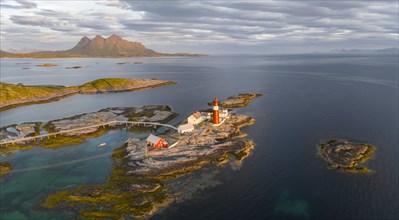 Tranoy Fyr Lighthouse, Tranoy Fyr, Hamaroy, Ofoten, Vestfjord, Nordland, Norway, Europe