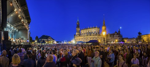 Theatre Square with Court Church and Residence Palace at the Dresden City Festival