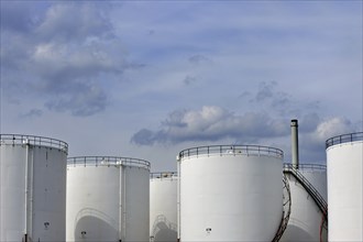 Storage tanks of oil refinery from the petrochemical industry