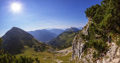 Mountain landscape with view of the Gennerhorn, Osterhorn group, Salzkammergut, province of