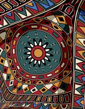 Tribal art background composition, vector illustration