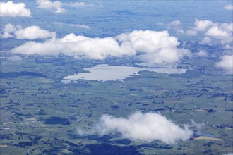 Flug von Christchurch nach Auckland, Neuseeland