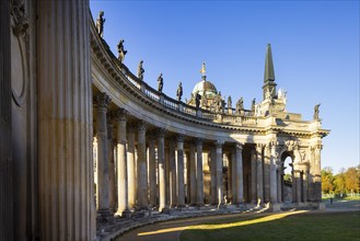 Park Sanssouci is part of the Potsdam palace park ensemble. Colonnade with Triumphal Gate