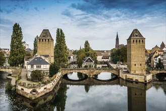 Ponts Couverts Bridge, La Petite France, River Ill, Strasbourg, Alsace, France, Europe