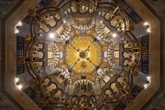 Dome in Aachen Cathedral, Octagon, UNESCO World Heritage Site, Aachen, North Rhine-Westphalia,