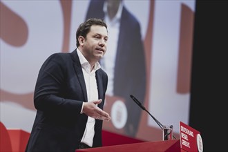 Lars Klingbeil, SPD-Parteivorsitzender, aufgenommen im Rahmen des Bundesparteitages des