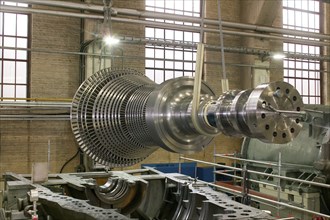 Production of an industrial steam turbine at the Görlitz plant in Germany. Industrial steam