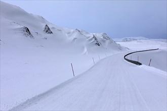 Western road on the island of Mageroya towards the North Cape, Troms og Finnmark, Norway, Europe