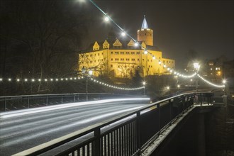 Wildeck Castle is a former hunting lodge in Zschopau in Saxony. It stands on a rocky spur in the