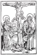 Illustrations to the Revelations of Saint Brigitte, the Crucifixion, woodcut by Albrecht Dürer,