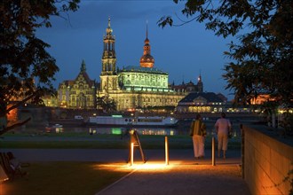 Dresden silhouette with Hofkirche