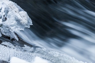 Ice formations in the Wesenitz in Liebethaler Grund