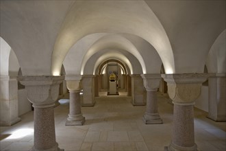 The crypt, one of the oldest in Germany, Mariendom, UNESCO World Heritage Site, Hildesheim, Lower