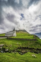 Vidareidi church in Vidoy, Faroe islands, Denmark, Europe