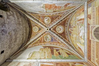 Side chapel with frescoes by Ambrogio Lorenzetti, Oratorio di San Galgano sul Montesiepi,