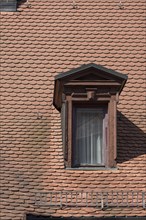 Historic roof oriel, Mühlgasse 1, Nuremberg, Middle Franconia, Bavaria, Germany, Europe