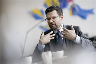 Marco Buschmann (FDP), Bundesminister der Justiz, aufgenommen im Rahmen eines Interview fue NBR in