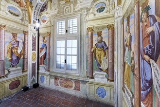 Frescoes in the Peace Room, Painter Sebastiano Taricco, Saletta chiamata del Silenzio, Palazzo