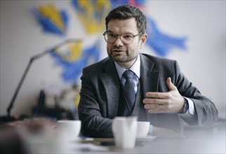 Marco Buschmann (FDP), Bundesminister der Justiz, aufgenommen im Rahmen eines Interview fue NBR in