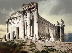 Der Jupitertempel, Baalbek, Heiliges Land, Libanon, ca. 1890, Historic, digitally restored