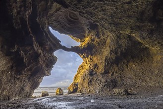 Interior of the Yoda-Cave inside volcanic Hjorleifshofdi mountain at Hjörleifshöfdi Cape,