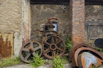 The more than 800-year-old Muldenhütten smelter site. The still existing, historical and