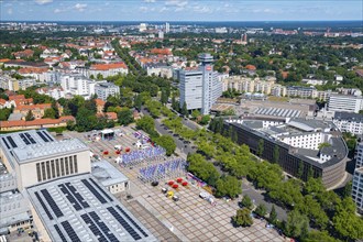 Messe Berlin, historic main building, exhibition halls, Masurenallee, Haus des Rundfunks, RBB,