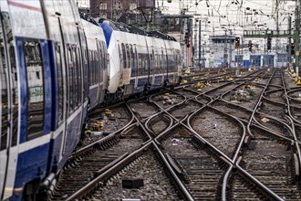 Cologne main station, regional express train, National Express on the tracks at the exit, Cologne,