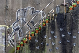 Memorial to the victims of the Love Parade disaster on 24 June 2010, in which 21 people died and