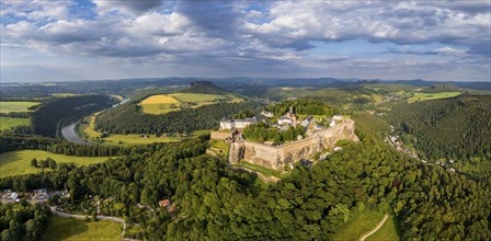 Königstein Fortress is one of the largest mountain fortresses in Europe. It is located in the