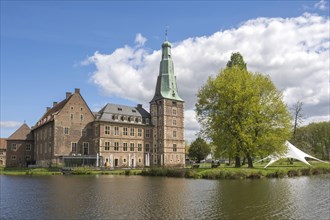 Historic moated castle, Renaissance Raesfeld Castle, Freiheit Raesfeld, Münsterland