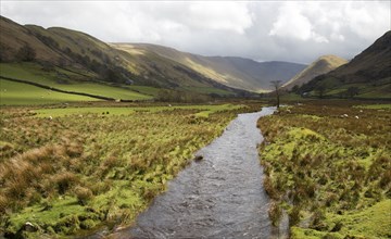 Howegrain Beck stream in Martindale valley, Lake District national park, Cumbria, England, UK