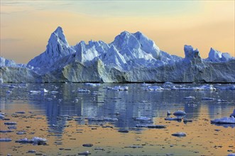 Denmark, Greenland, typical landscape, bizarre ice structure, iceberg, drift ice, Greenland,