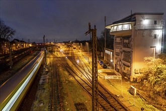 The Deutsche Bahn AG signal box in Mülheim-Styrum, controls train traffic on one of the busiest