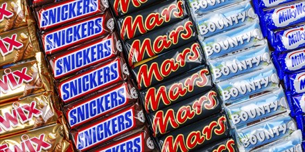 Mars Incorporated products such as Snickers chocolate bars, Twix, Milky Way and Bounty bars as a