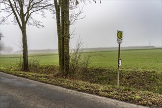 Bus stop, near Kuckum, line EK3 Dorf bei Erkelenz, public transport with only a few connections