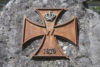 Iron cross from 1870, King Wilhelm I. Salem Castle, former imperial abbey, former monastery of