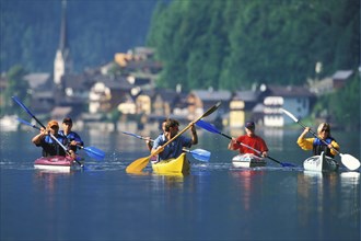 Kayaking, Hallstatt am See, Upper Austria