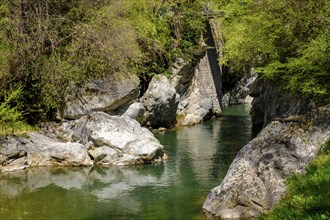 Gilfenklamm, Passer, from the summer promenade, Merano, South Tyrol, Italy, Europe