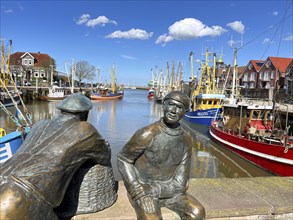 Harbour, Neuharlingersiel, East Frisia, Germany, Europe