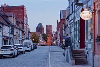 The Lange StraÃŸe with half-timbered houses and other old buildings, covered with cobblestones,