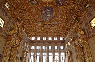 Europe, Germany, Bavaria, Swabia, Augsburg, Rathausmarkt, Town Hall, Renaissance, built 1615 to