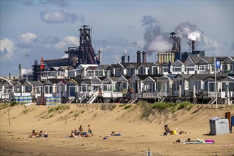 The Tata Steel steel and smelting works in IJmuiden, Velsen, North Holland, Netherlands, largest