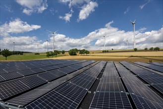 Wind farm near Lichtenau, Ostwestfalen-Lippe, a 100 kW solar power system was installed on the