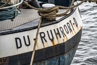 Cargo ship with home port Ruhrort, harbour district Duisburg-Ruhrort, North Rhine-Westphalia,