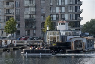 Sluseholmen neighbourhood, on an artificial island, houseboat, former industrial area, now a new