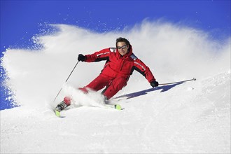 Skier in action, man, 35, 40, years