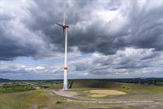 The Mottbruchhalde, wind turbine, hub height of 131 metres, type Enercon E-138, Gladbeck, North