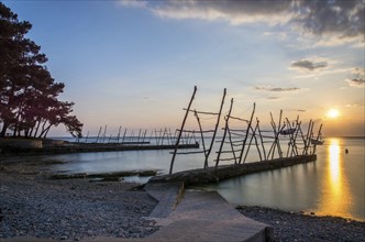 Hanging boats in Savudrija, Istiren, Croatia, Croatia, Europe