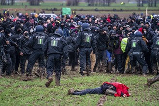 Violent clashes between thousands of demonstrators and the police, after a demonstration against